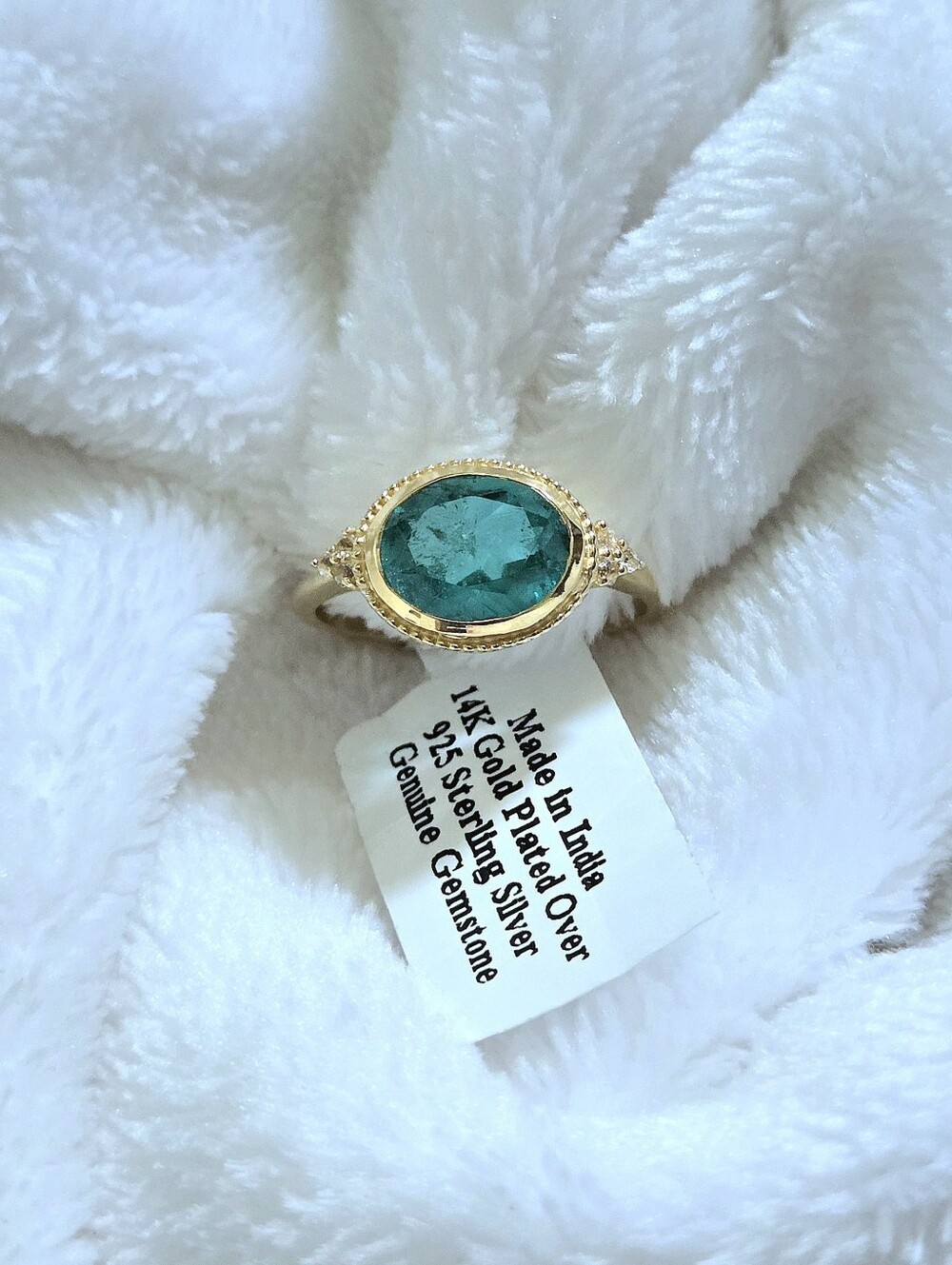 Shivam Green💚 Quartz Ellipse Ring💍 - NWT - Picture 2 of 16